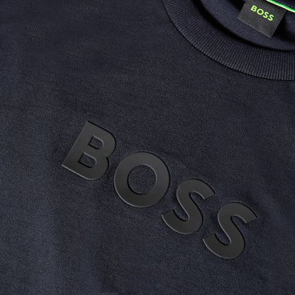 Dark Blue - Side - Boss Mens Logo Short-Sleeved T-Shirt