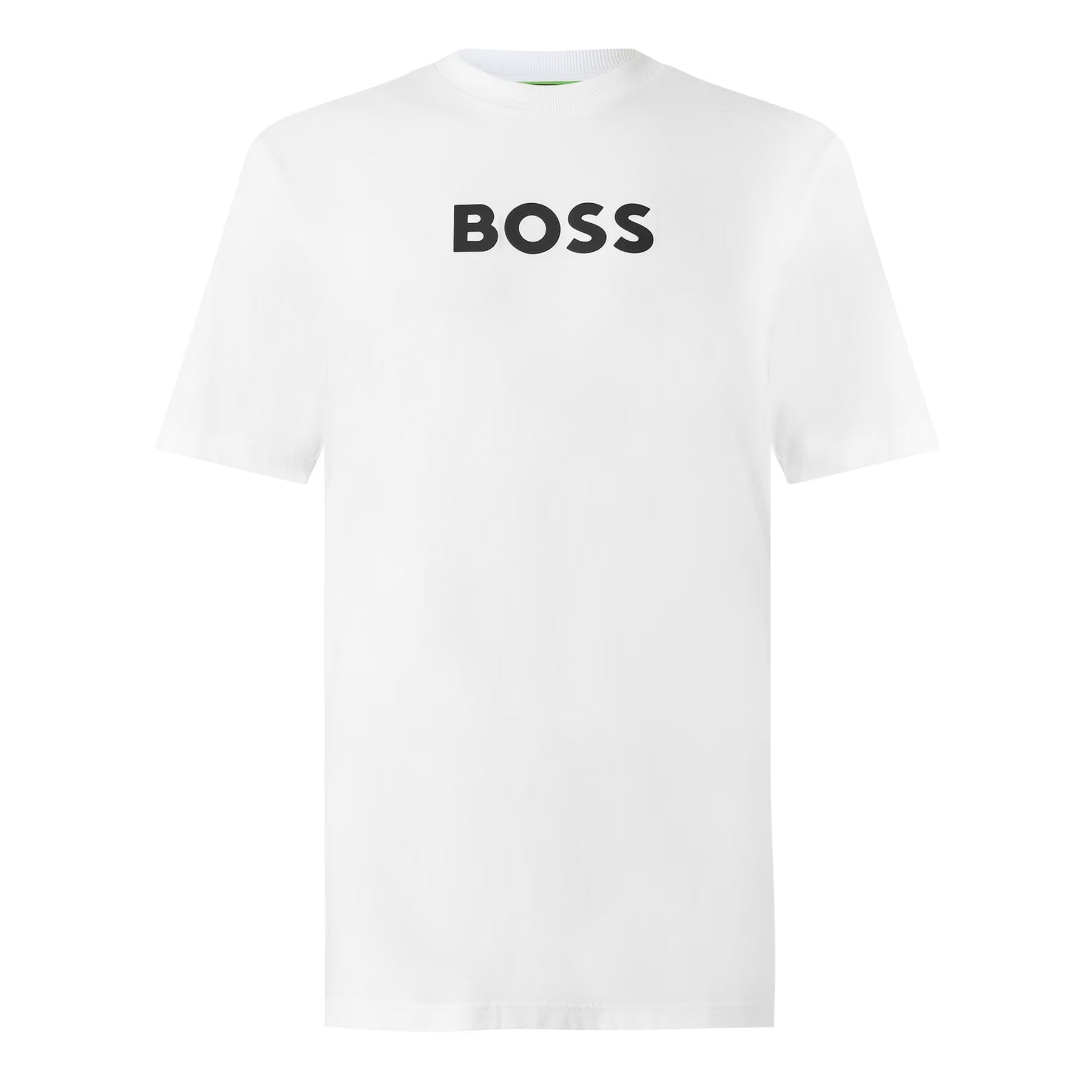 White - Front - Boss Mens Logo Short-Sleeved T-Shirt