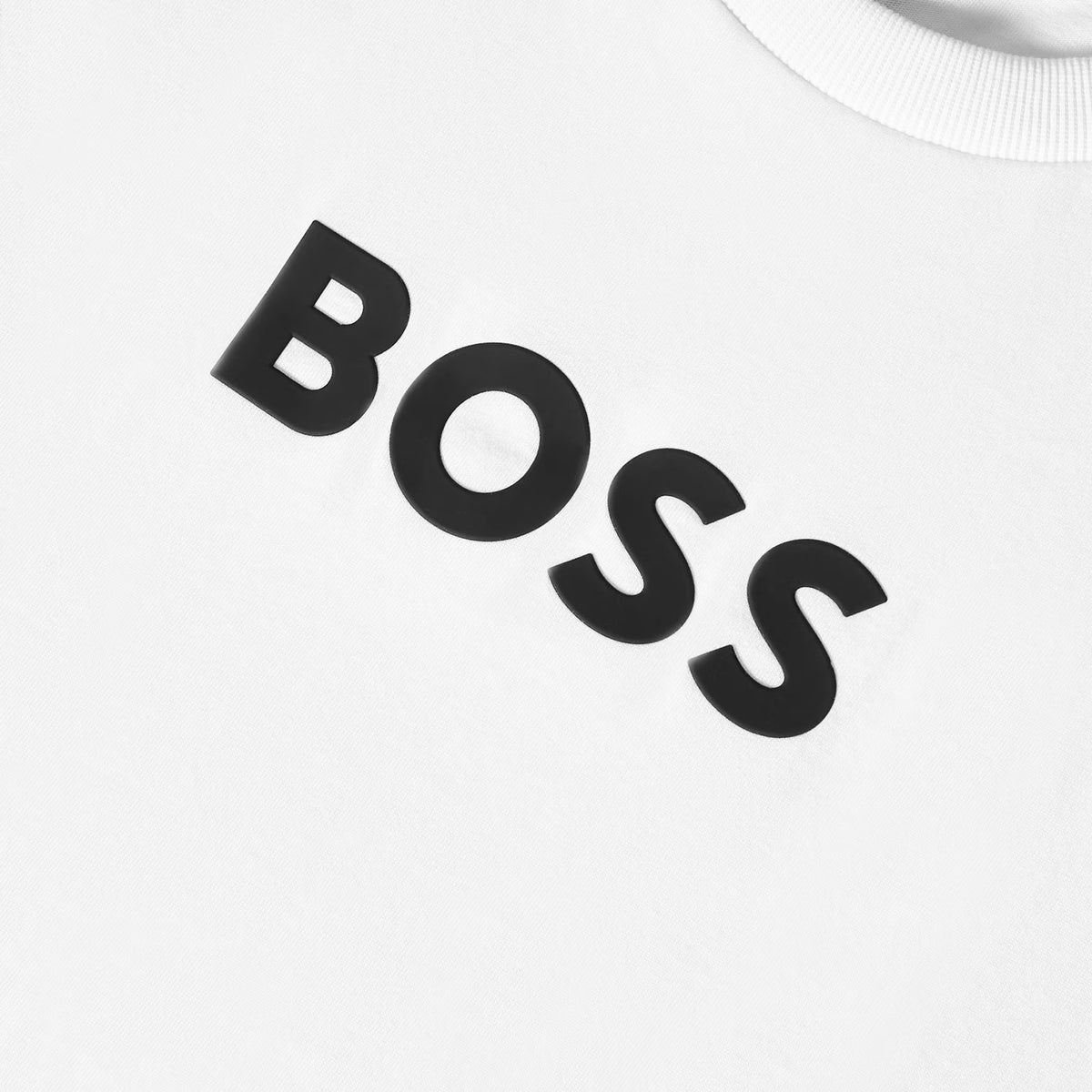White - Side - Boss Mens Logo Short-Sleeved T-Shirt