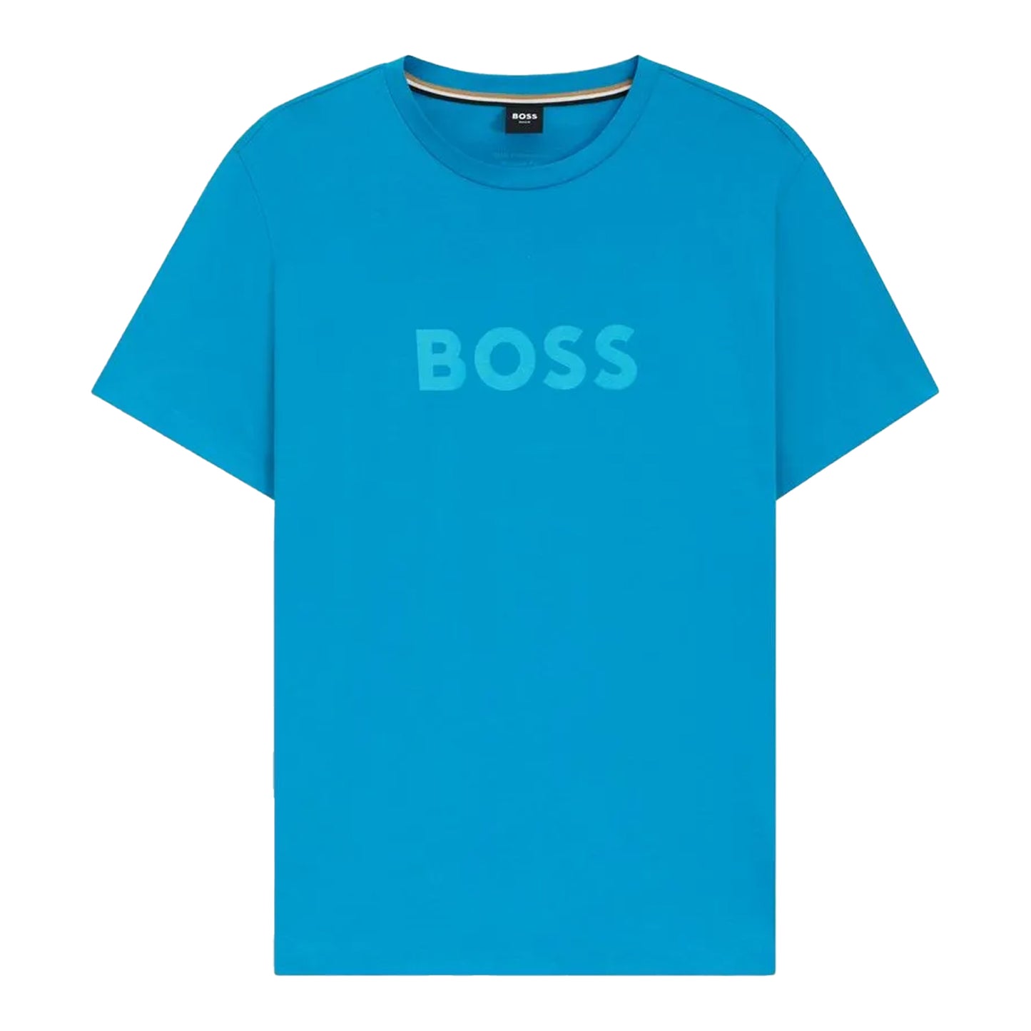 Turquoise-Aqua - Front - Boss Mens Logo Short-Sleeved T-Shirt