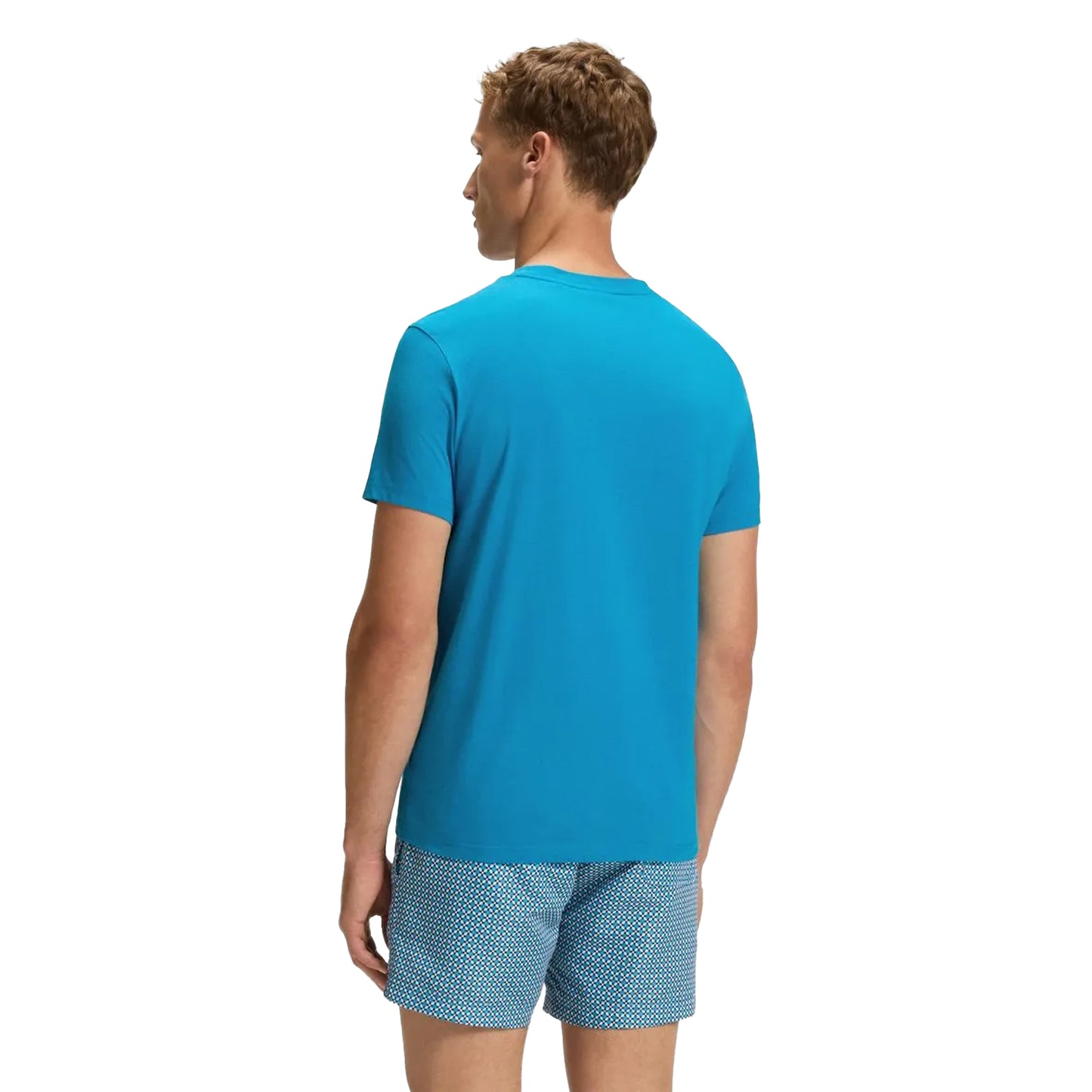 Turquoise-Aqua - Back - Boss Mens Logo Short-Sleeved T-Shirt