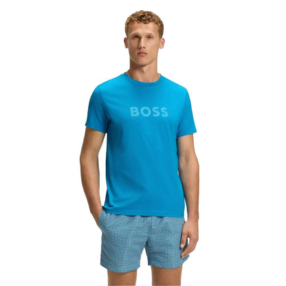 Turquoise-Aqua - Lifestyle - Boss Mens Logo Short-Sleeved T-Shirt