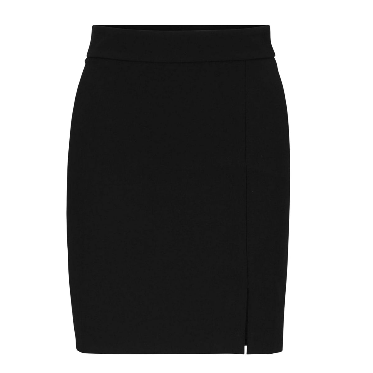 Black - Front - Hugo Boss Womens-Ladies Rovani Plain Mini Skirt