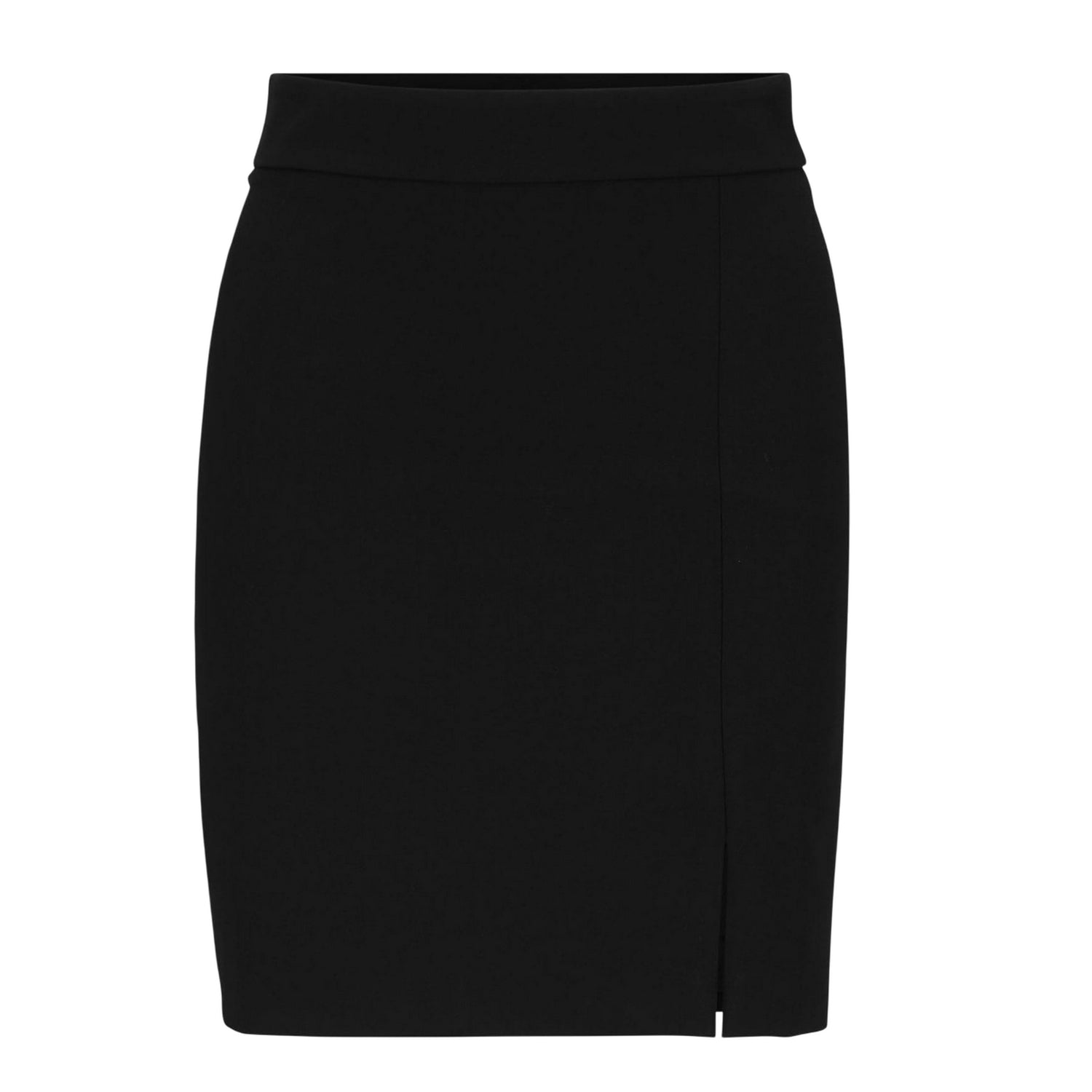 Black - Front - Hugo Boss Womens-Ladies Rovani Plain Mini Skirt