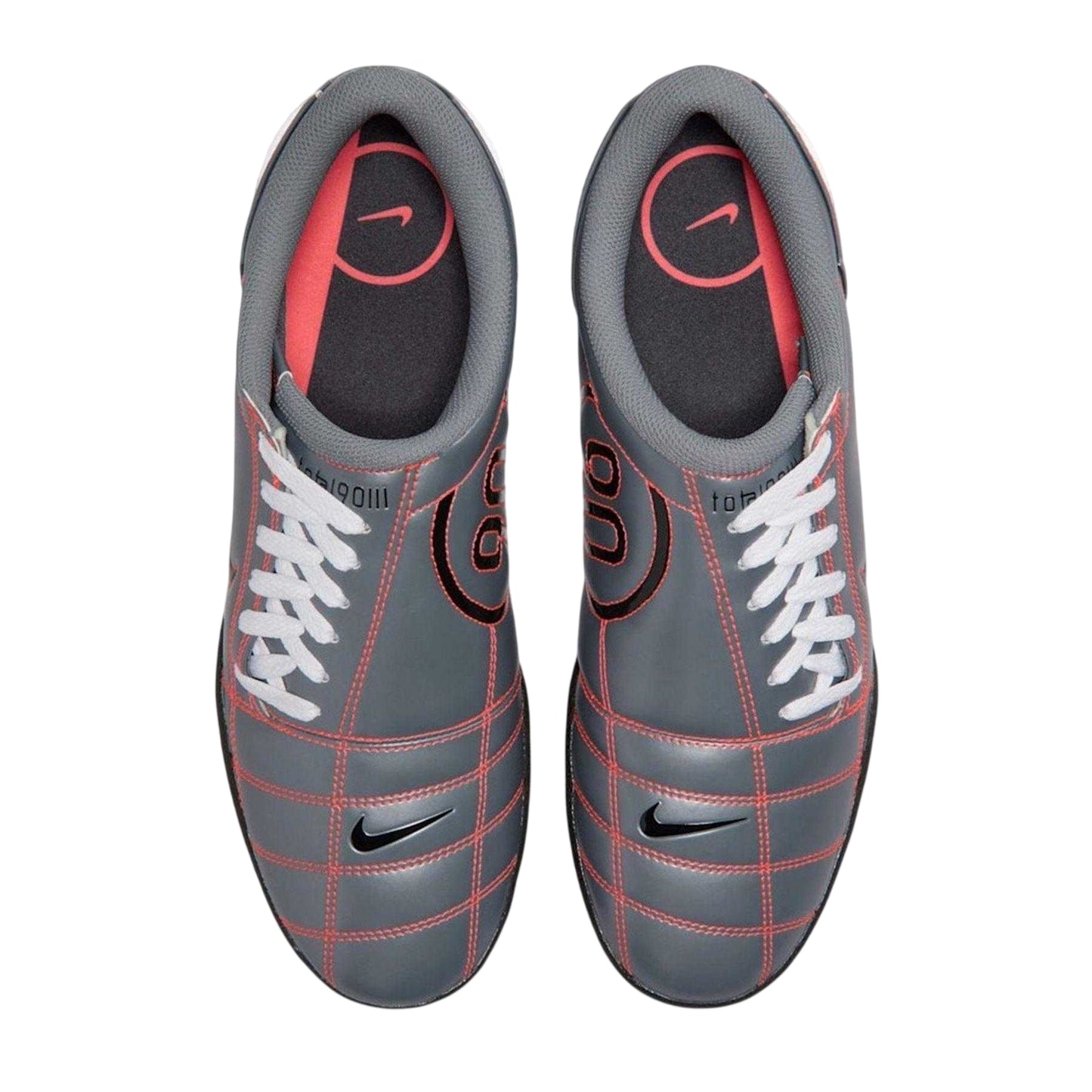 Smoke-Crimson - Side - Nike Mens Total 90 Quilted Trainers