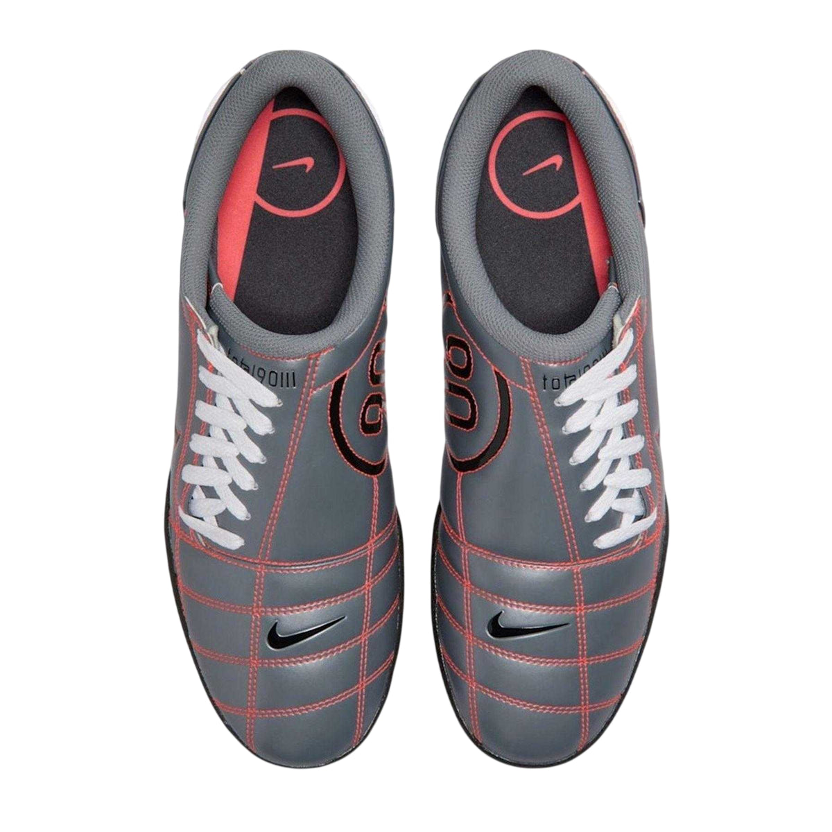 Smoke-Crimson - Side - Nike Mens Total 90 Quilted Trainers