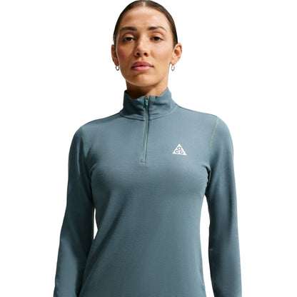 Slate-White - Pack Shot - Nike Womens-Ladies ACG Long-Sleeved Base Layer Top