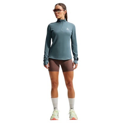 Slate-White - Front - Nike Womens-Ladies ACG Long-Sleeved Base Layer Top