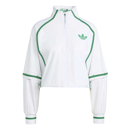 White - Side - Adidas Womens-Ladies High-Neck Tennis Jacket