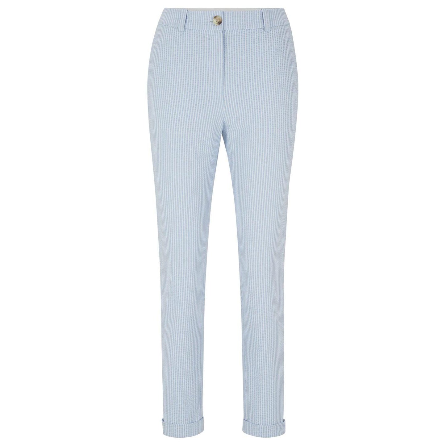 Blue-White - Front - Boss Womens-Ladies Tachinoa Trousers
