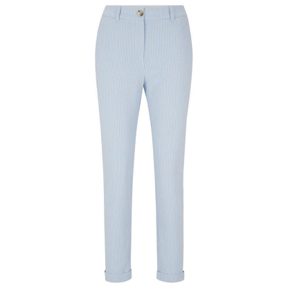 Blue-White - Front - Boss Womens-Ladies Tachinoa Trousers