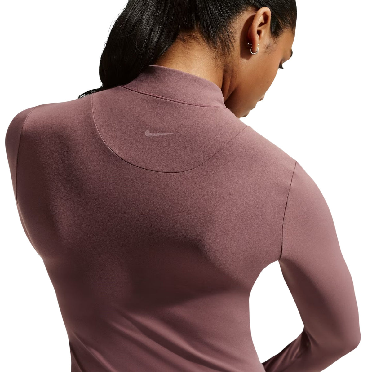 Tattoo-White - Side - Nike Womens-Ladies Zenvy Full Zip Base Layer Top