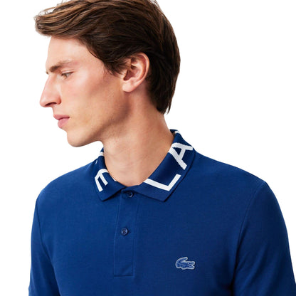 Blue - Lifestyle - Lacoste Mens Movement Pique Slim Polo Shirt