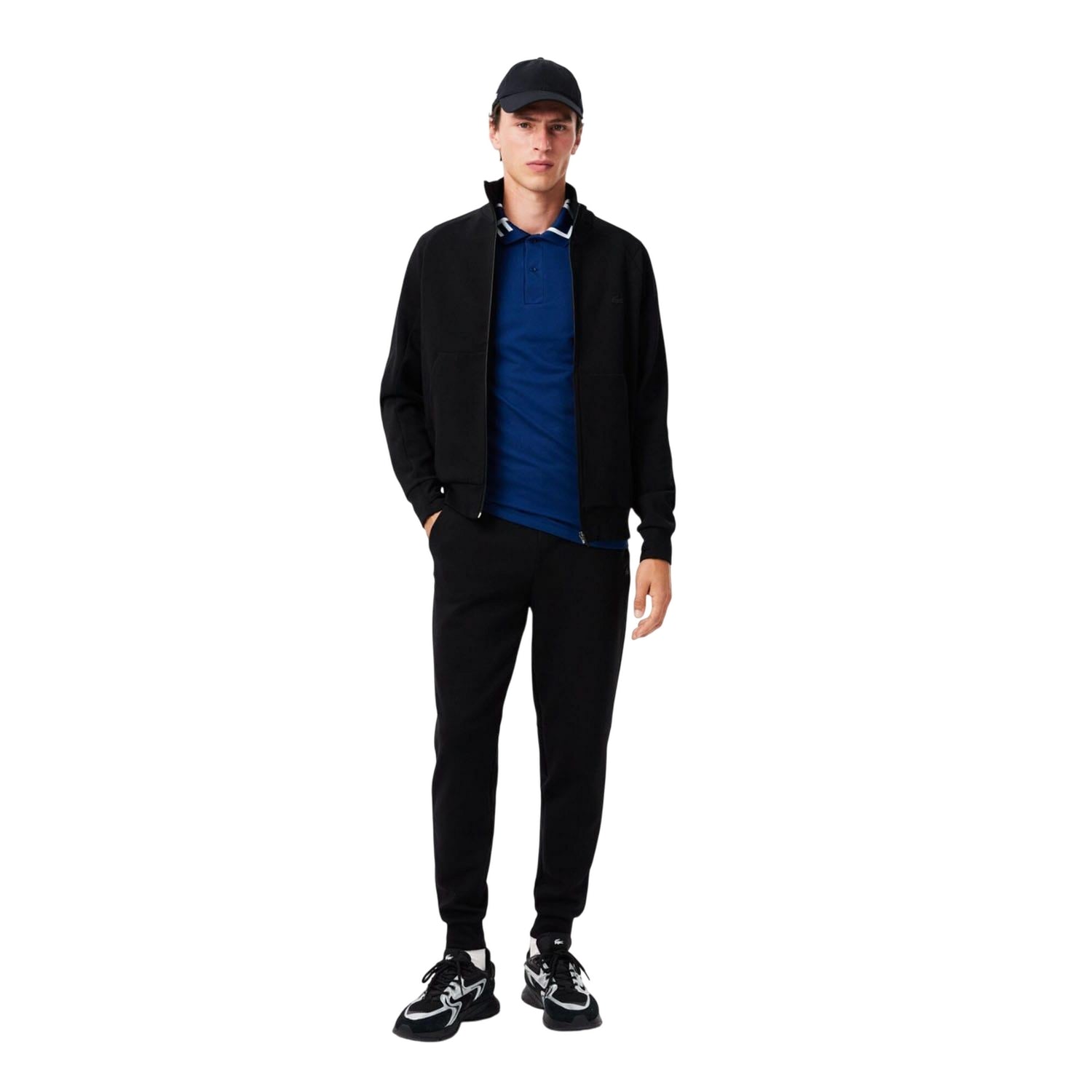 Blue - Pack Shot - Lacoste Mens Movement Pique Slim Polo Shirt