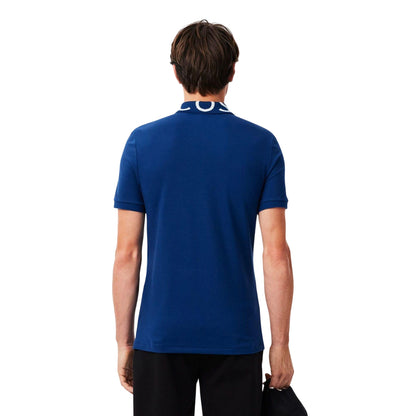 Blue - Back - Lacoste Mens Movement Pique Slim Polo Shirt