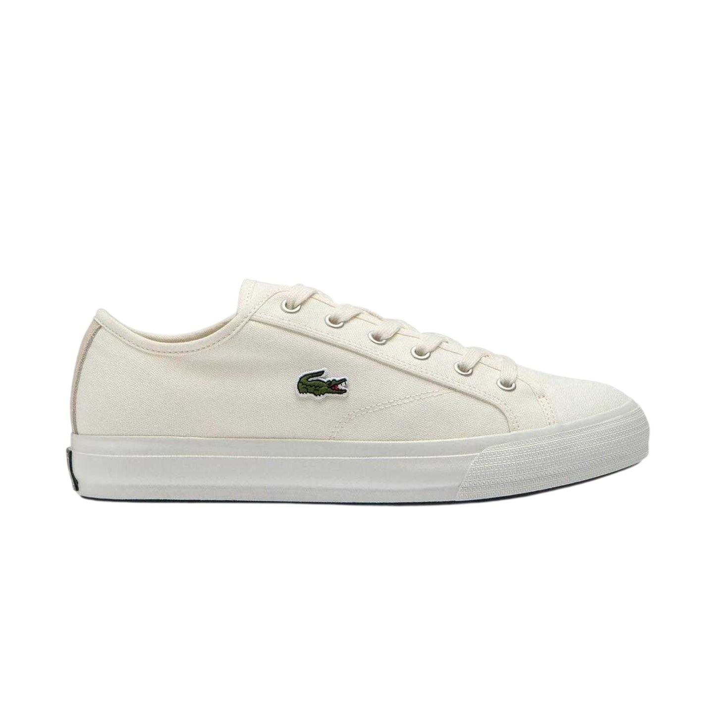 Beige - Front - Lacoste Mens Backcourt Canvas Trainers