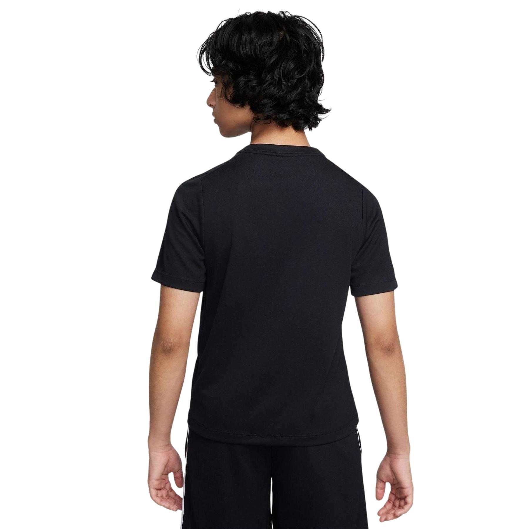Black-White - Back - Nike Childrens-Kids Big Logo T-Shirt