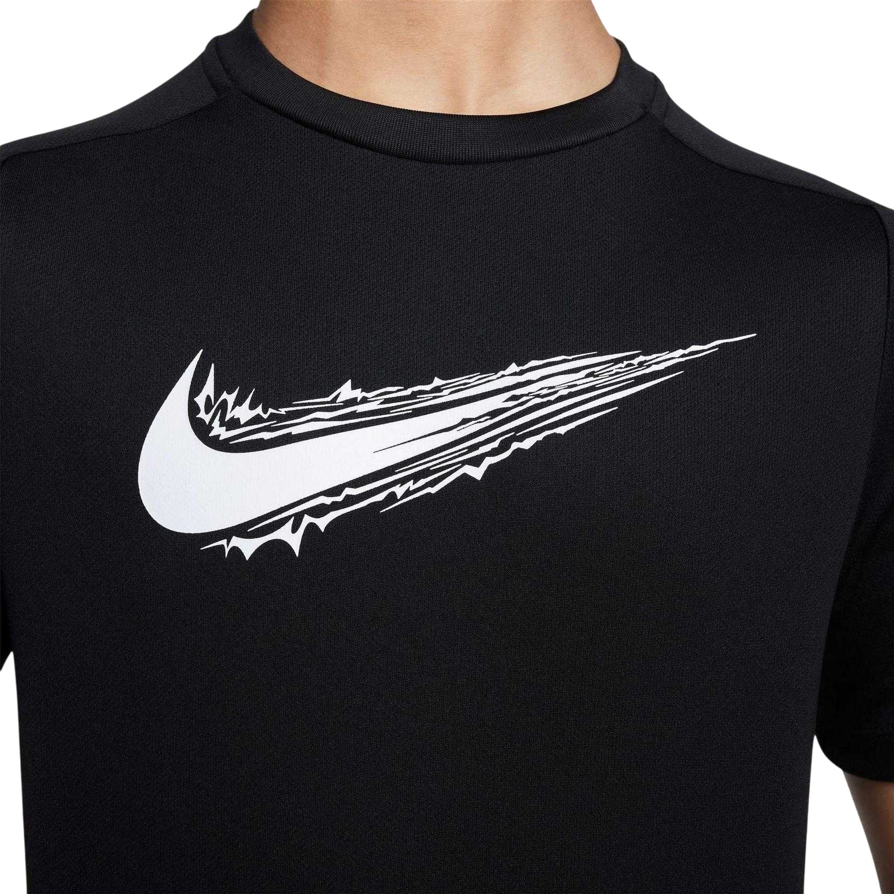 Black-White - Lifestyle - Nike Childrens-Kids Big Logo T-Shirt