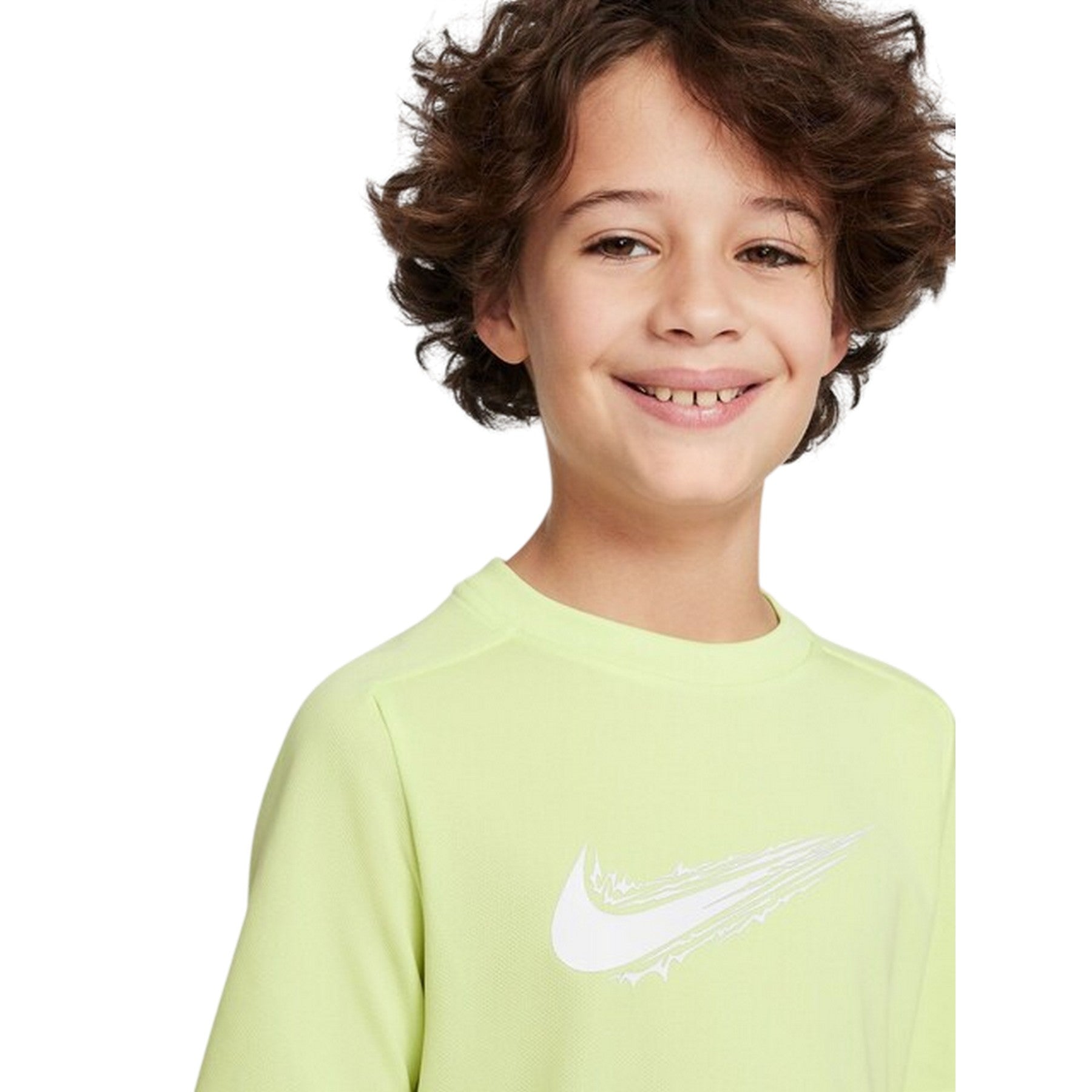 Light Lemon Twist - Side - Nike Childrens-Kids Big Logo T-Shirt