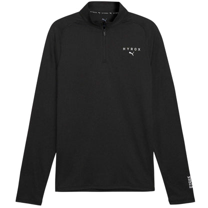 Black - Front - Puma Mens Hyrox Logo Printed Long-Sleeved Tank Top