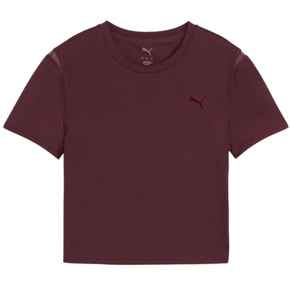 Ruby Red - Front - Puma Womens-Ladies Performance Short-Sleeved Gym Top