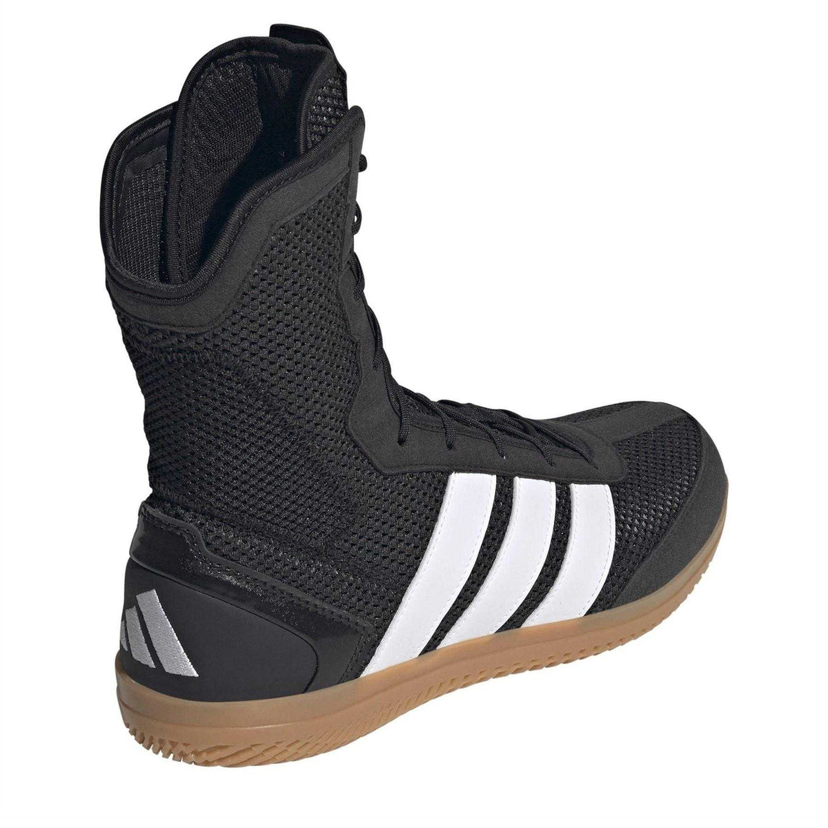 Black-White - Back - Adidas Mens Hog Wide Boxing Boots