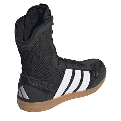 Black-White - Back - Adidas Mens Hog Wide Boxing Boots