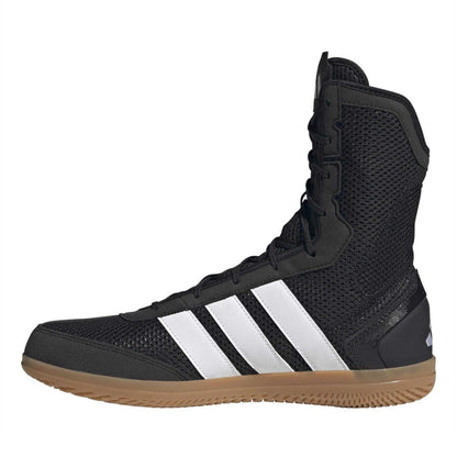 Black-White - Side - Adidas Mens Hog Wide Boxing Boots