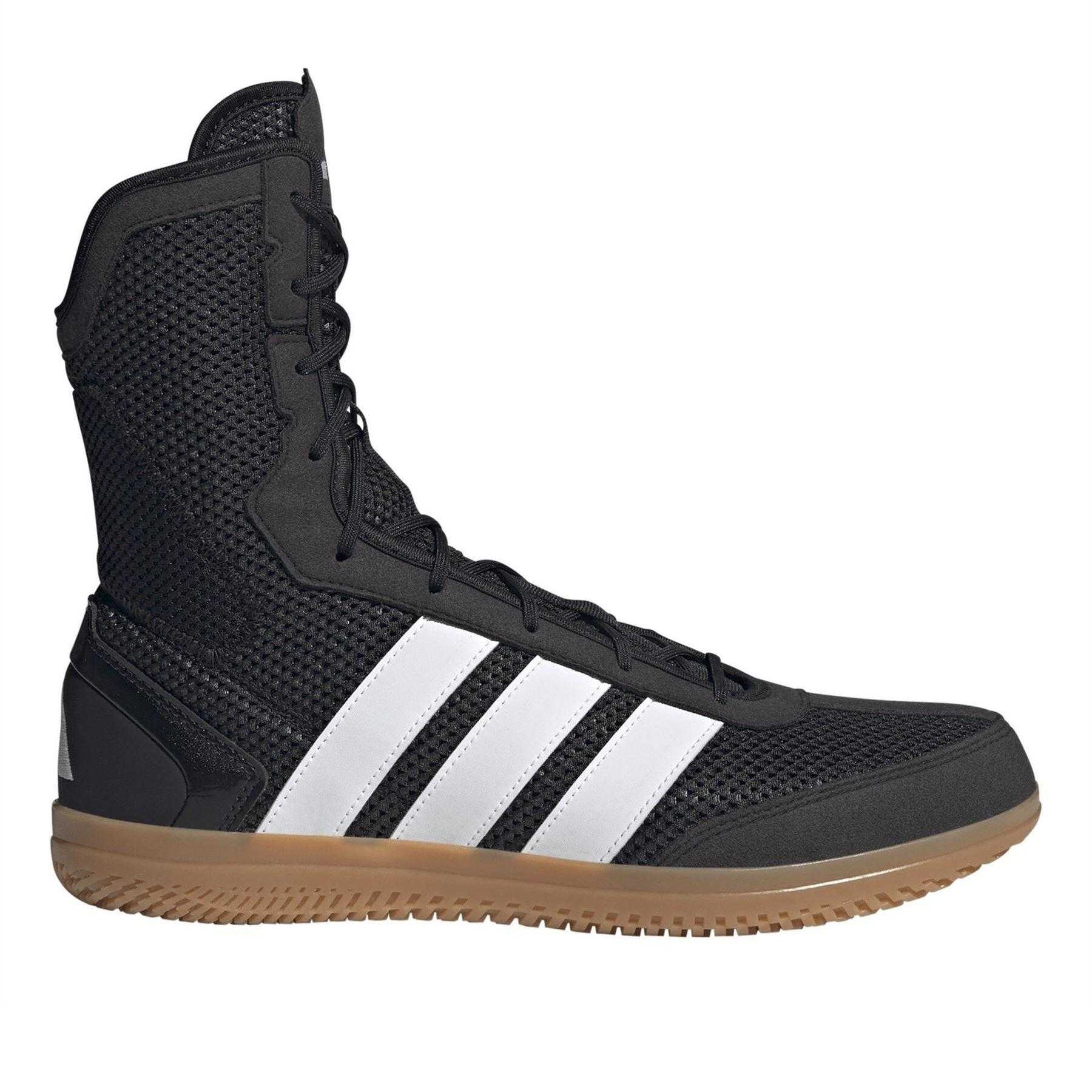 Black-White - Front - Adidas Mens Hog Wide Boxing Boots