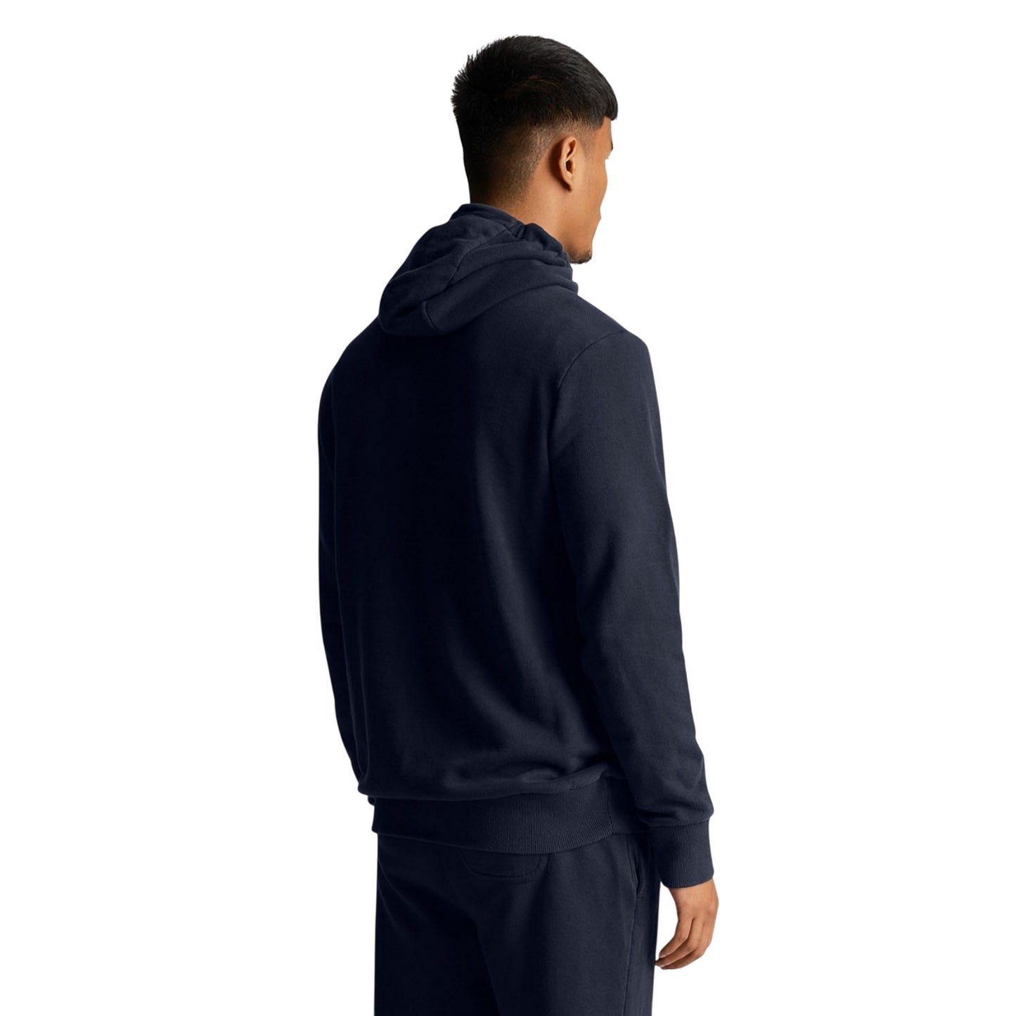 Navy-Orange - Side - Lyle & Scott Mens Script Embroidered Jogging Bottoms