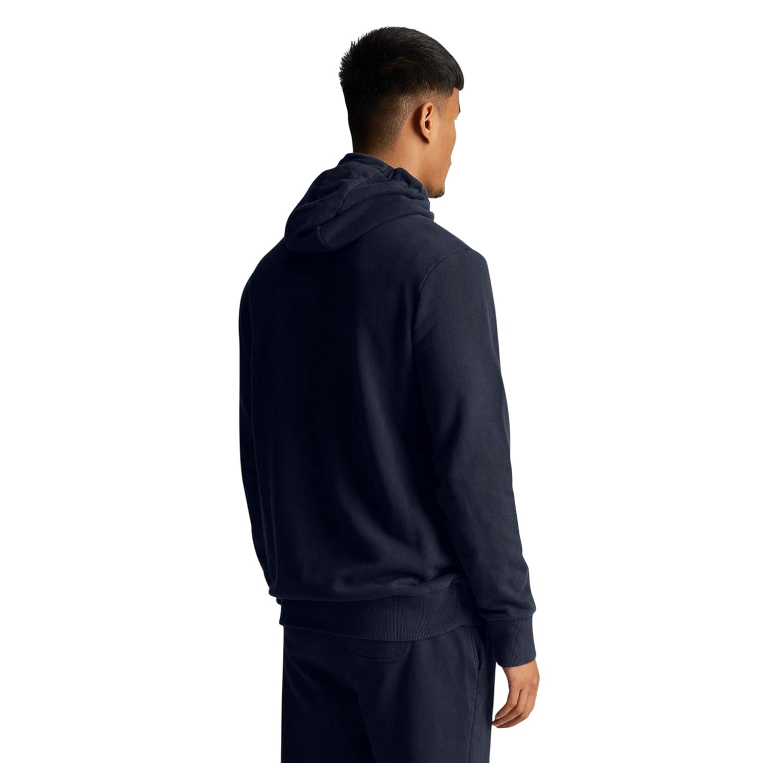 Navy-Orange - Side - Lyle & Scott Mens Script Embroidered Jogging Bottoms