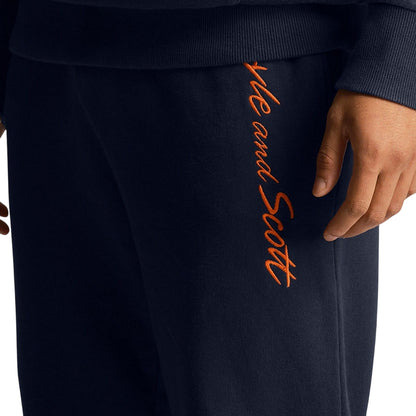 Navy-Orange - Lifestyle - Lyle & Scott Mens Script Embroidered Jogging Bottoms