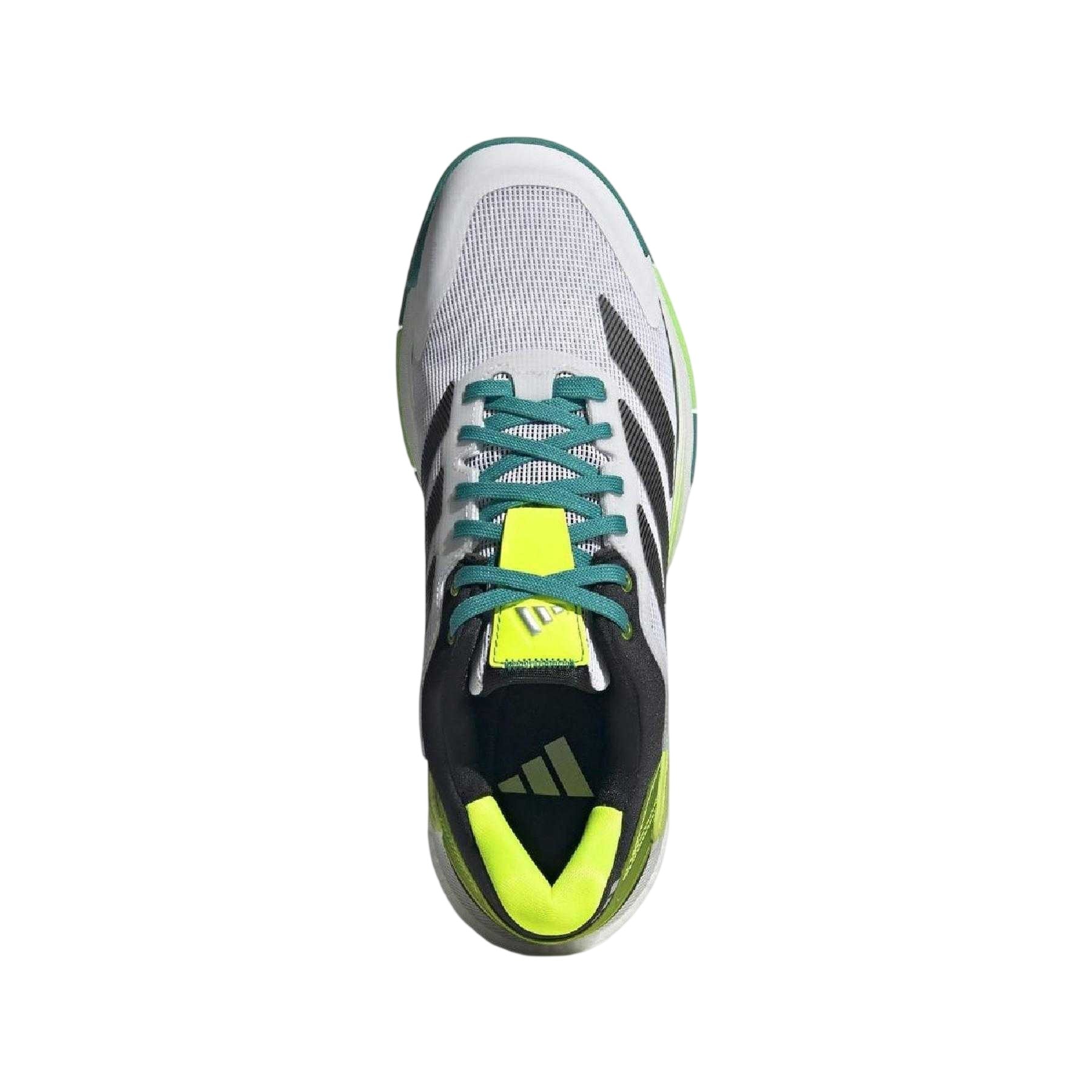 White-Core Black-Burst - Side - Adidas Mens Crazyquick Padel Shoes