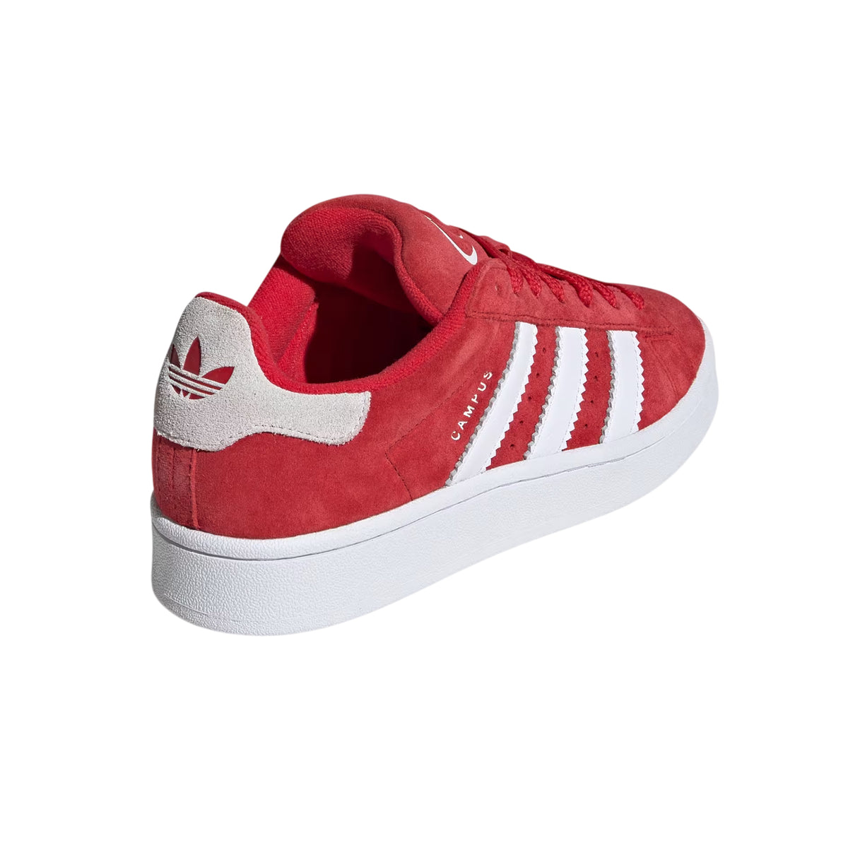 Red - Back - Adidas Childrens-Kids Campus 00s 3 Stripes Suede Shoes