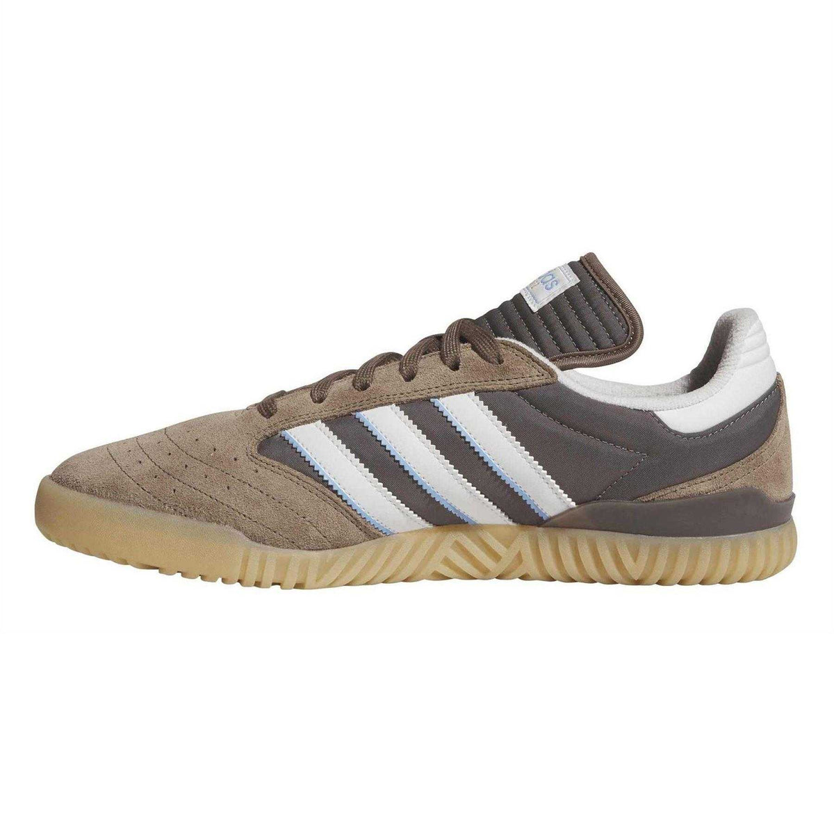 Brown-White - Side - Adidas Mens Busenitz Indo Suede Skateboarding Skate Shoes