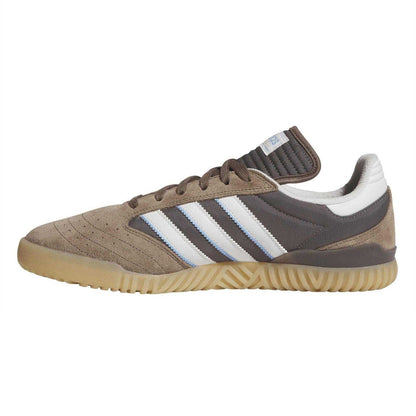 Brown-White - Side - Adidas Mens Busenitz Indo Suede Skateboarding Skate Shoes