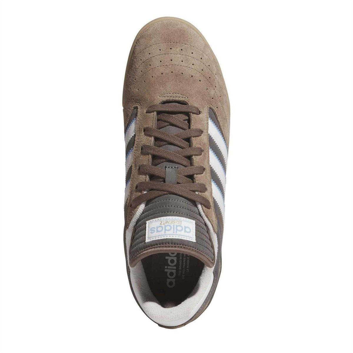 Brown-White - Lifestyle - Adidas Mens Busenitz Indo Suede Skateboarding Skate Shoes