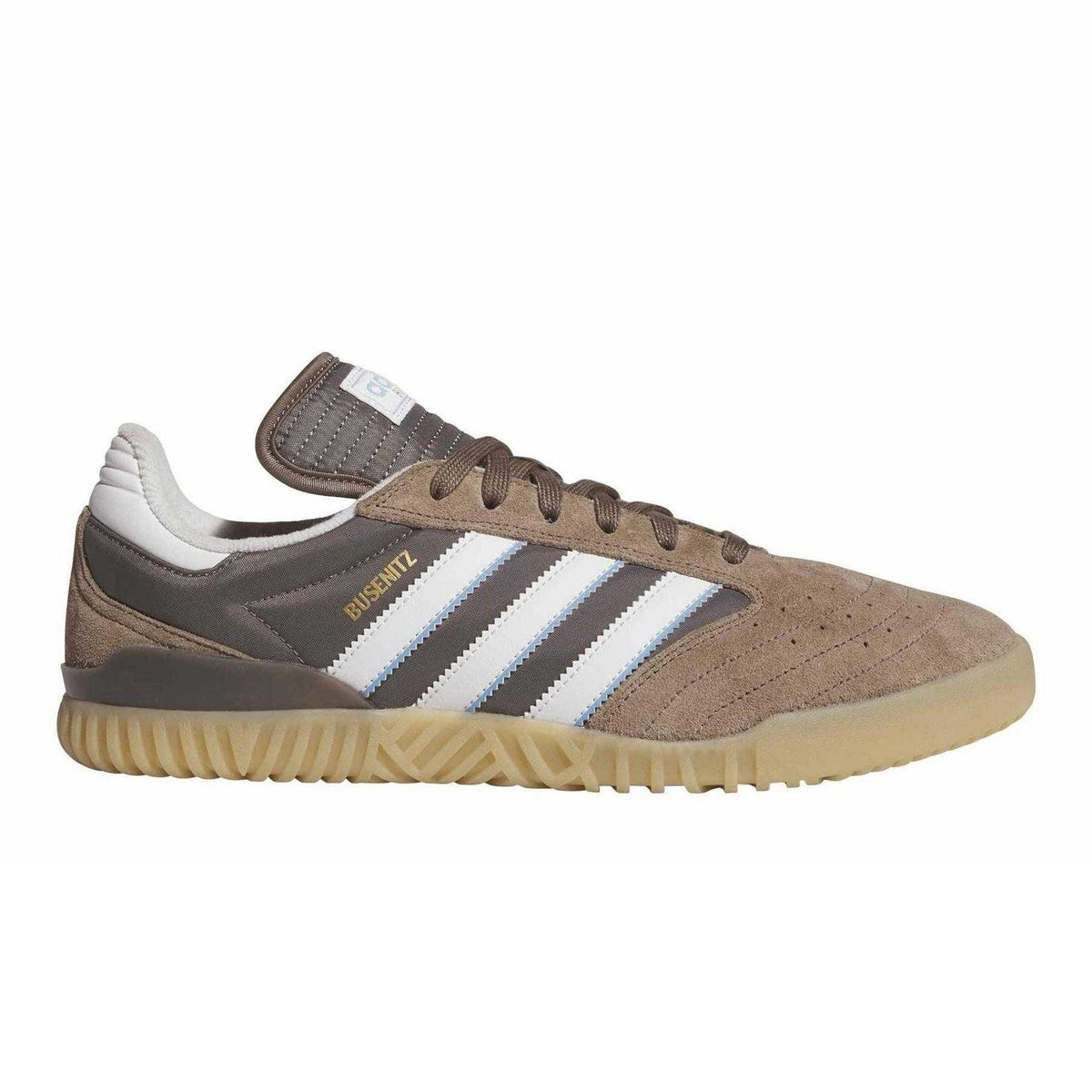 Brown-White - Front - Adidas Mens Busenitz Indo Suede Skateboarding Skate Shoes