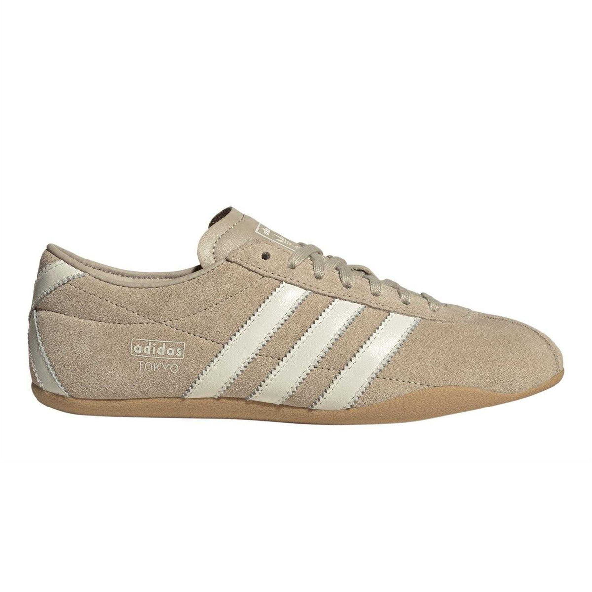 Light Stone-Khaki - Front - Adidas Womens-Ladies Suede Trainers