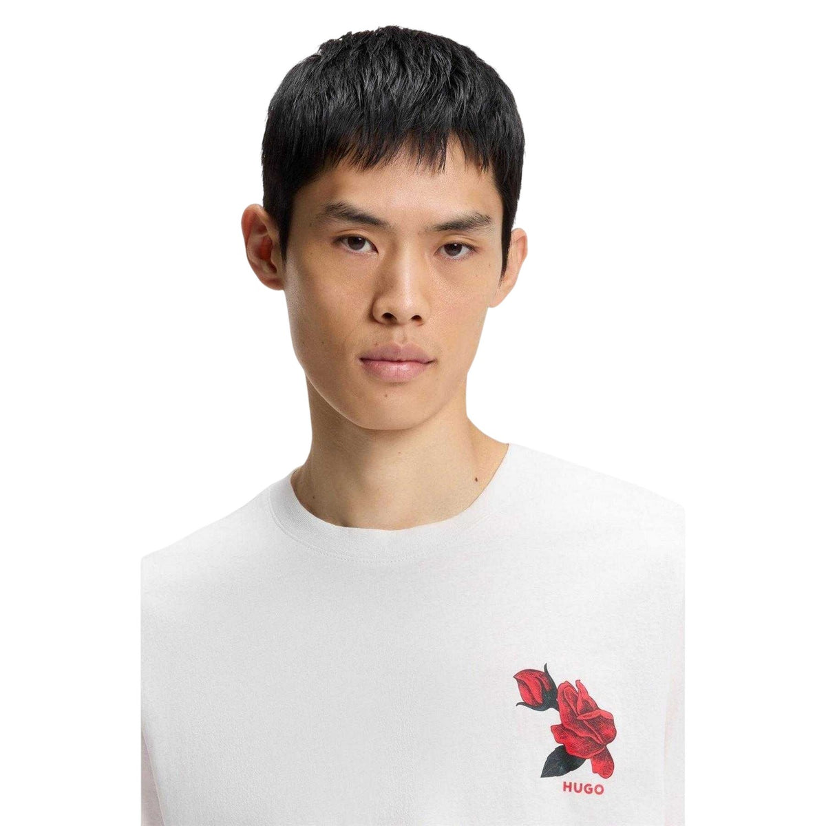 Natural - Side - Hugo Mens Dikerd Relaxed Fit T-Shirt