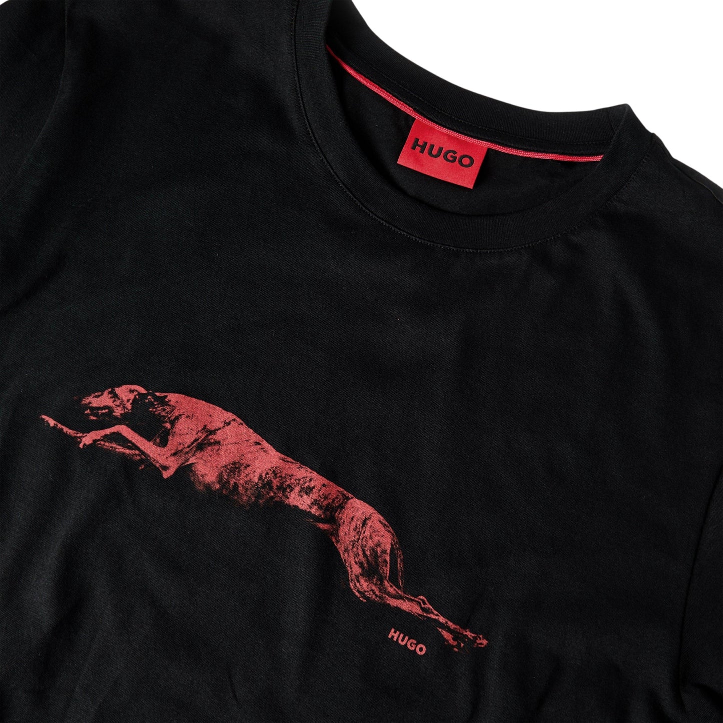 Black - Side - Hugo Mens Didug Regular T-Shirt