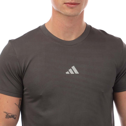 Grey - Side - Adidas Mens Gym+ Seamless T-Shirt