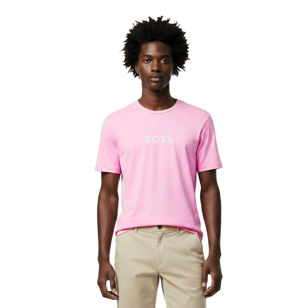 Light Pink - Lifestyle - Boss Mens Sailfish Logo T-Shirt