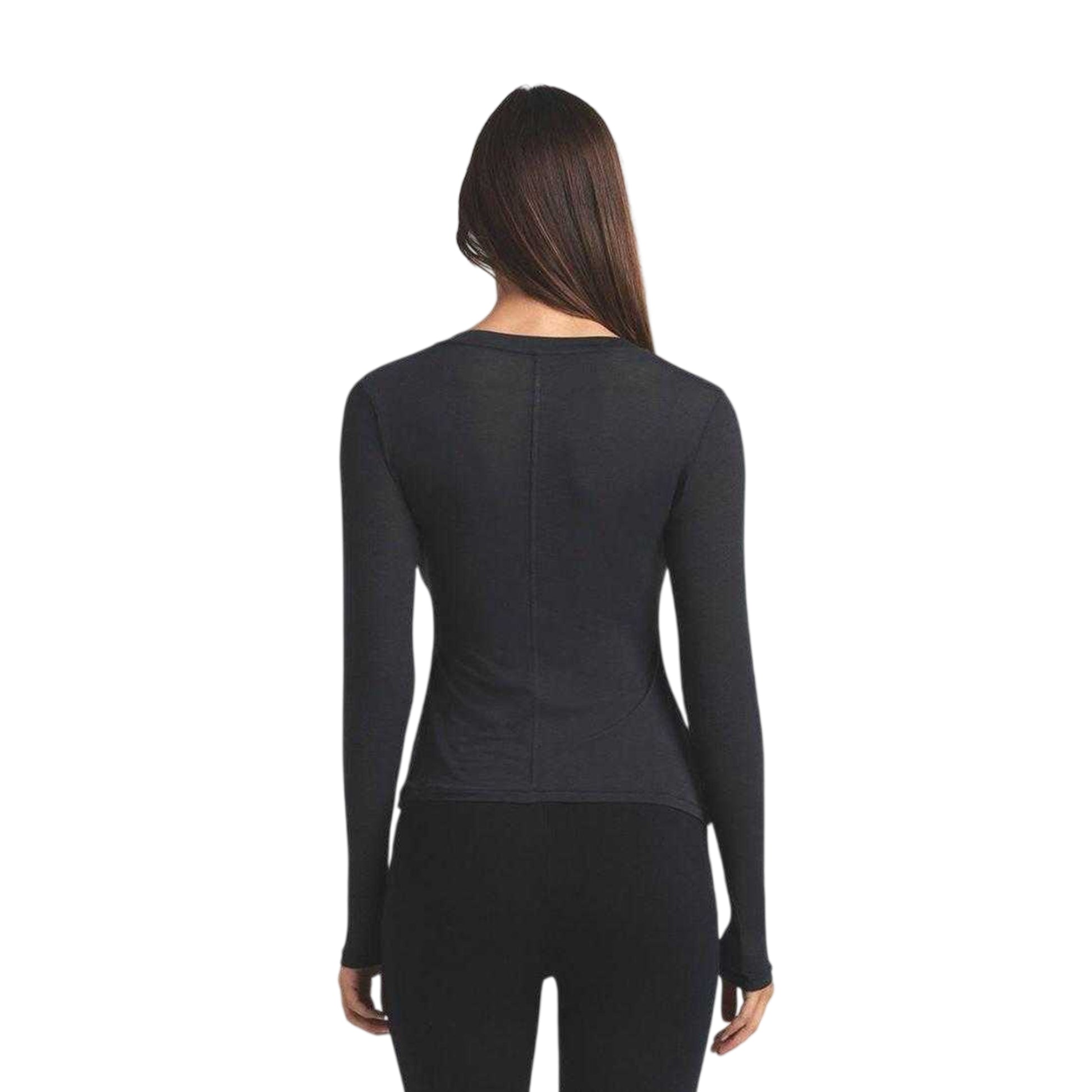 Onyx - Back - Skims Womens-Ladies Sheer Henley Top