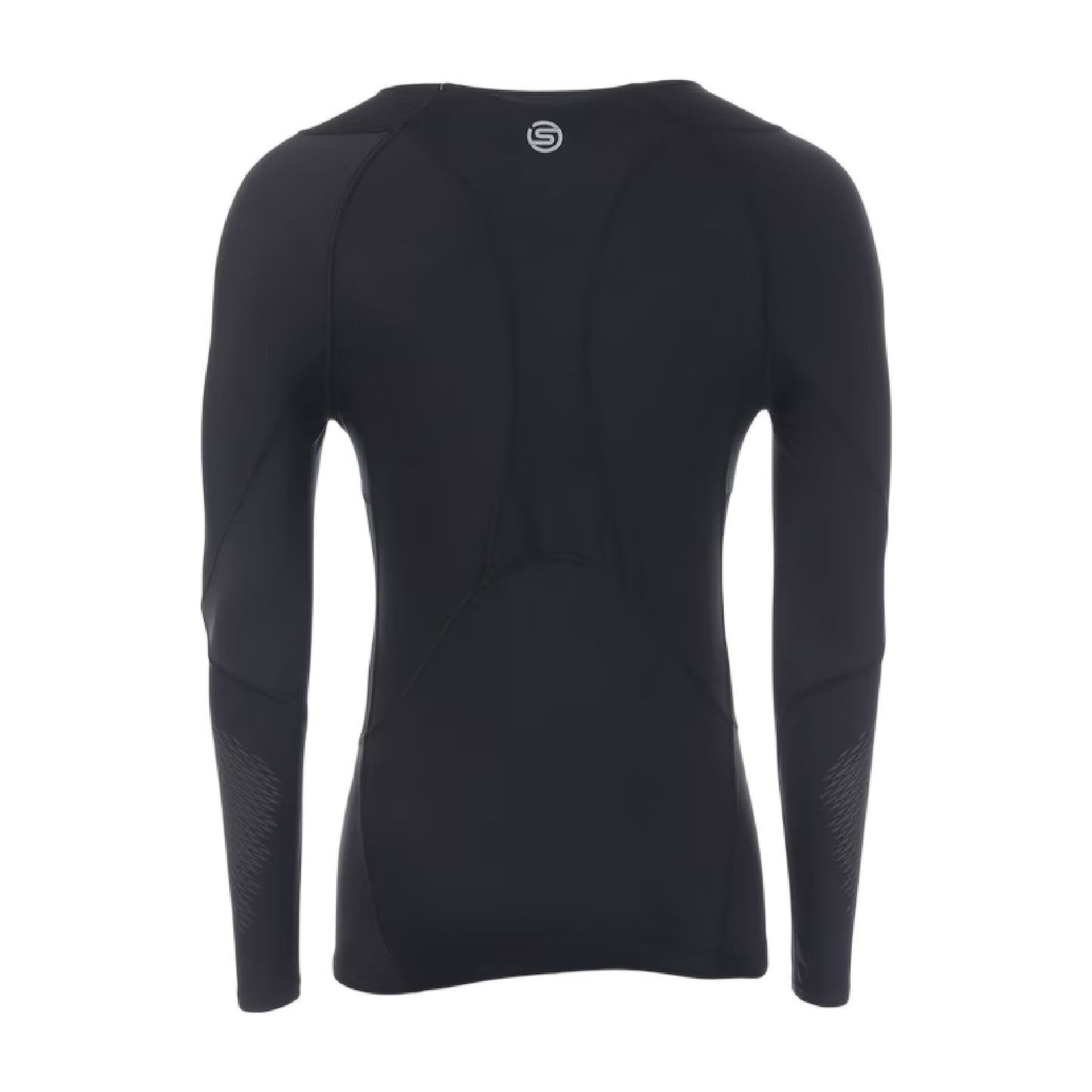 Black - Back - Skins Mens Crew Neck Long-Sleeved Base Layer Top