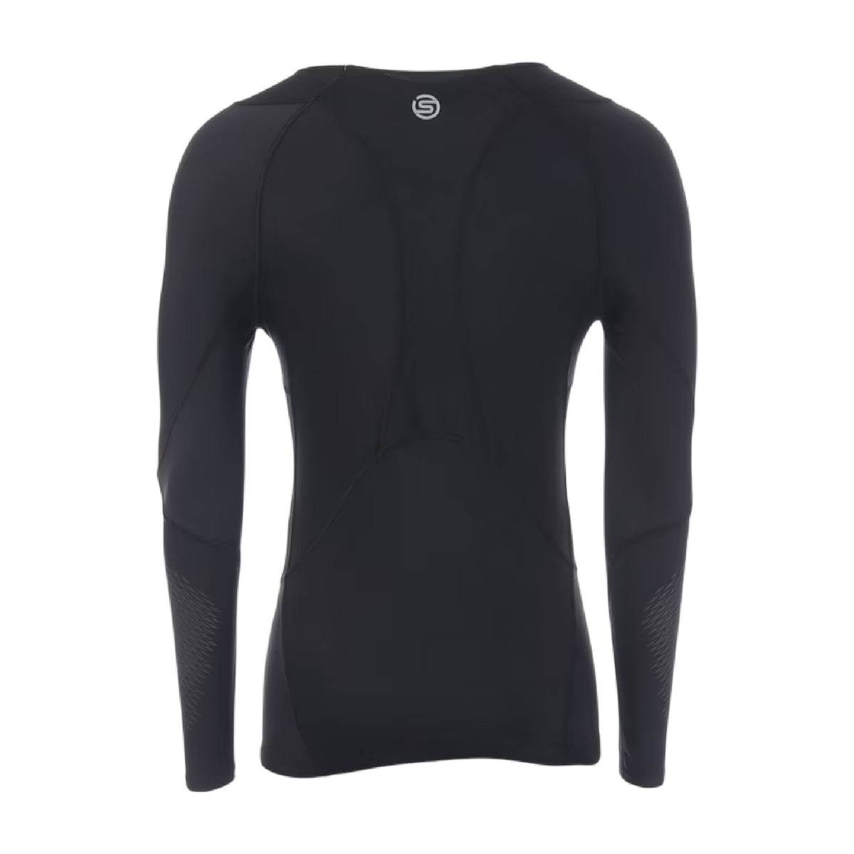 Black - Back - Skins Mens Crew Neck Long-Sleeved Base Layer Top