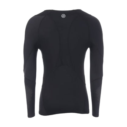 Black - Back - Skins Mens Crew Neck Long-Sleeved Base Layer Top
