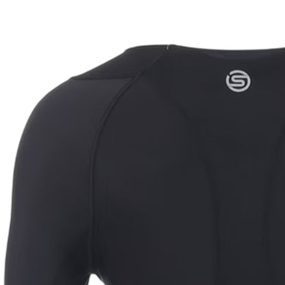 Black - Lifestyle - Skins Mens Crew Neck Long-Sleeved Base Layer Top