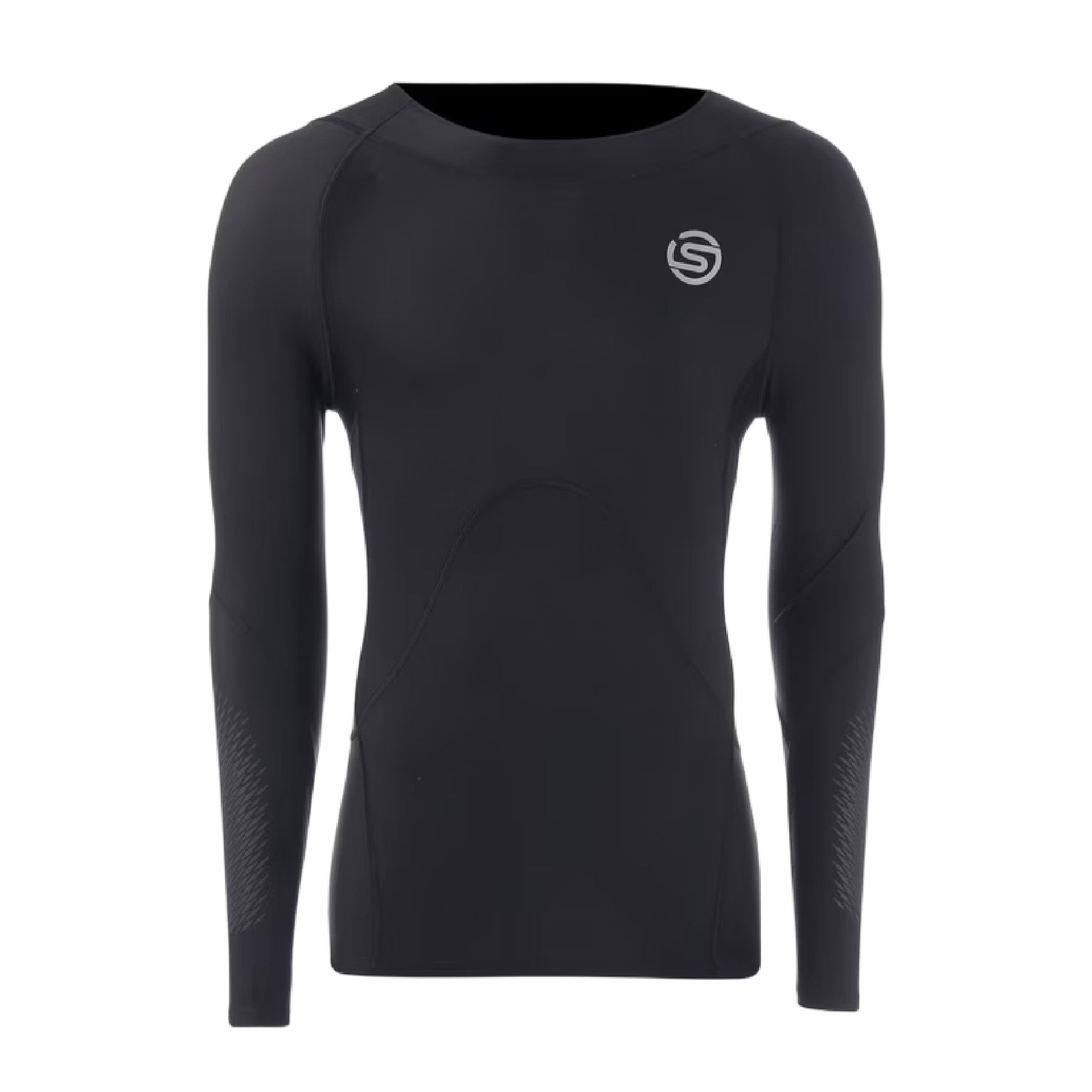 Black - Front - Skins Mens Crew Neck Long-Sleeved Base Layer Top