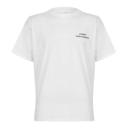 White - Front - Hybrid Performance Mens Moisture Wicking Short-Sleeved T-Shirt